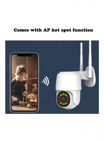 IP66 Outdoor Security Surveillance Camera With 64GB TF Card white