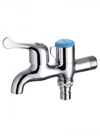 Washer Mop Pool Two Taps Faucet Silver 15centimeter