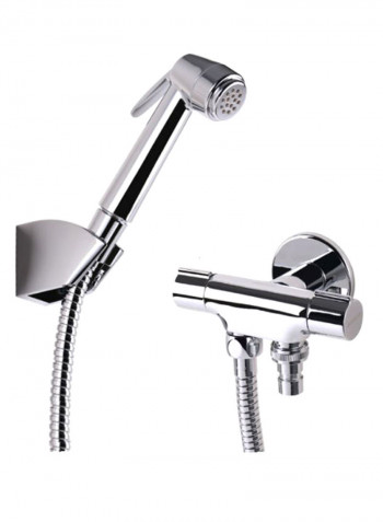 Toilet Spray Gun Set Silver 15centimeter