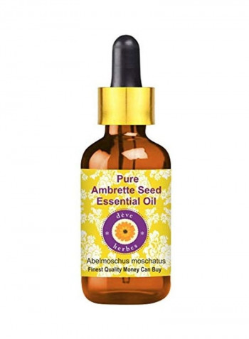 Pure Ambrette Seed Essential Oil with Dropper Brown 10ml