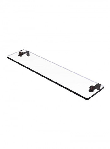 Vanity Beveled Edges Glass Shelf Brown/Clear 22inch