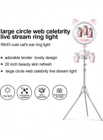 Adjustable Holder Portable Light 20inch Pink