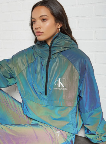 Iridescent Anorak Jacket Iridescent Reflective