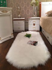 Anti-Skid Printed Floor Carpet White M