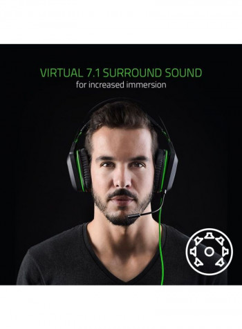 Electra V2 Over-Ear Wired Gaming Headphones With Mic Black