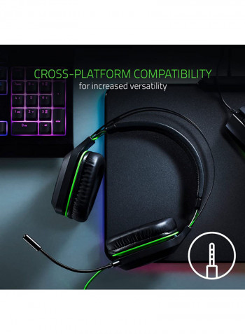 Electra V2 Over-Ear Wired Gaming Headphones With Mic Black