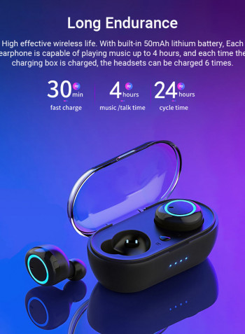 TWS Wireless Earphones Chargeable Headsets Black/Grey