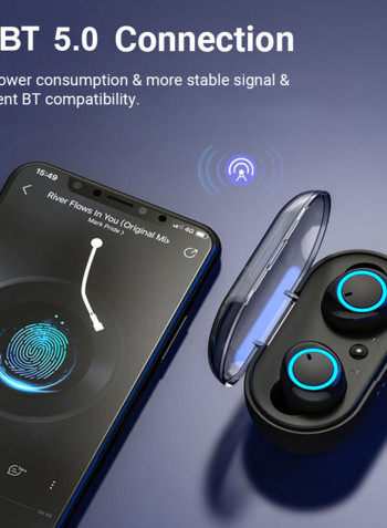 TWS Wireless Earphones Chargeable Headsets Black/Grey