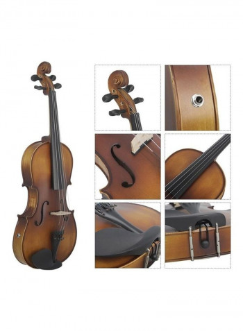 Electric Violin With Bag And Cleaning Cloth