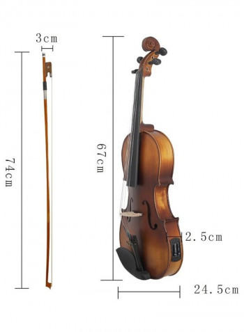 Electric Violin With Bag And Cleaning Cloth