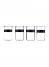 4-Piece Presso Storage Jar Set Clear/Black 250ml reviews 4-Piece Presso Storage Jar Set Clear/Black 250ml