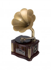 Bluetooth Mini Gramophone 8831C Gold/Brown