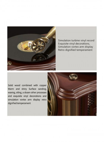 Bluetooth Mini Gramophone 8831C Gold/Brown