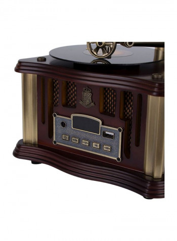 Bluetooth Mini Gramophone 8831C Gold/Brown