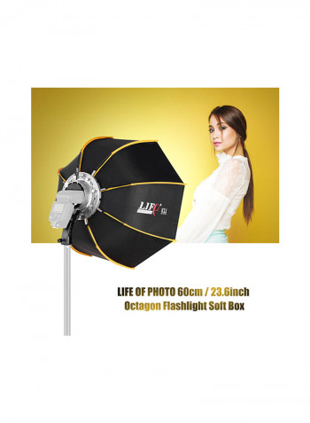 Portable Speedlite Professional Umbrella Flashlight 60centimeter Black