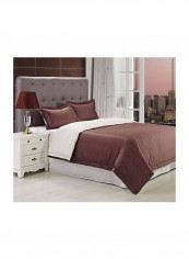 3-Piece Duvet Cover Set Brown/White King reviews 3-Piece Duvet Cover Set Brown/White King