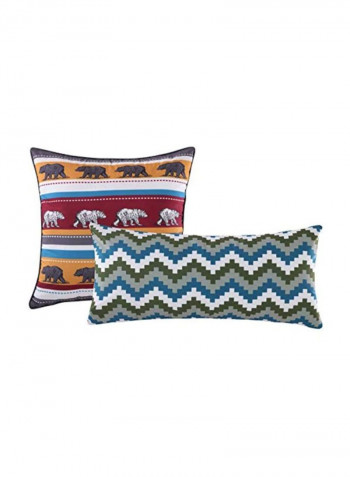 5-Piece Bear Lodge Quilt Set Multicolour King