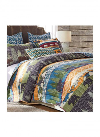 5-Piece Bear Lodge Quilt Set Multicolour King