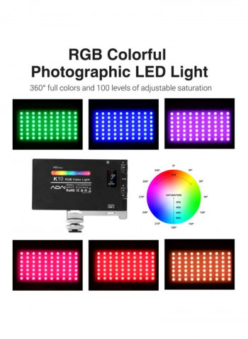 5-Piece LED Photography Lamp Set Black