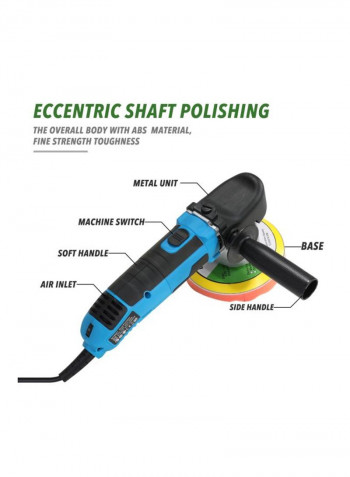 Dual Action Polishing Machine Blue/Black 35x13.5x15centimeter