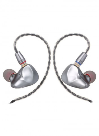 In-Ear Sports Earphone With 3-Pair Earplugs Grey