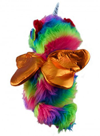 Rainbow Unicorn Orange Wings Kitten Plush Toy