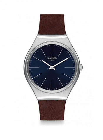 Men's Leather Analog Wrist Watch SYXS106C