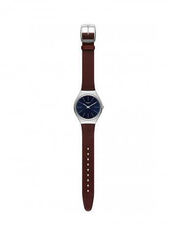 Men's Leather Analog Wrist Watch SYXS106C