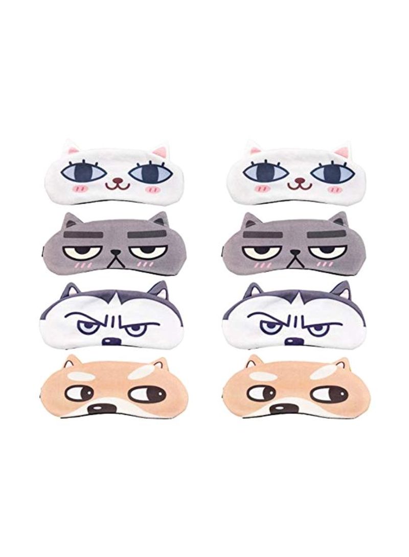 8-Piece Cartoon Eye Sleeping Mask