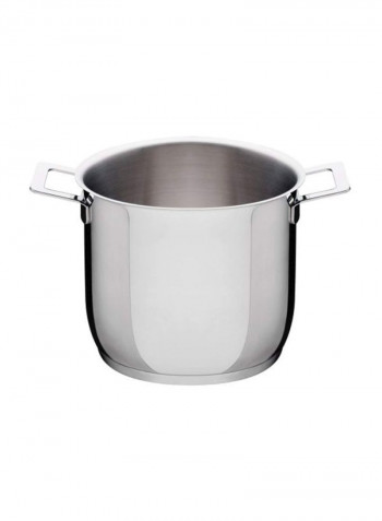 Stainless Steel Stockpot Silver 9.5x8x6.8inch