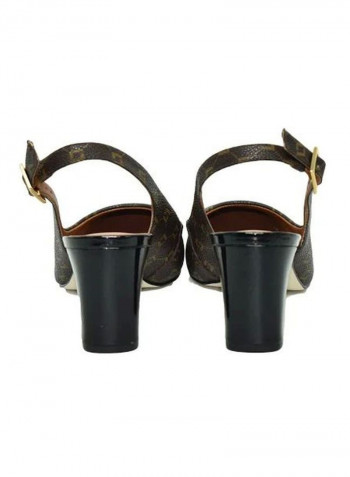 Closed Toe Slingback Sandals Grey/Green/Black