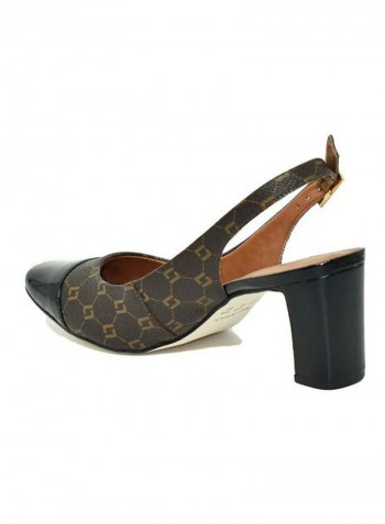 Closed Toe Slingback Sandals Grey/Green/Black