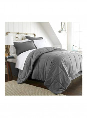 8-Piece Comforter Set Gray King