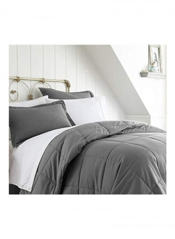 8-Piece Comforter Set Gray King