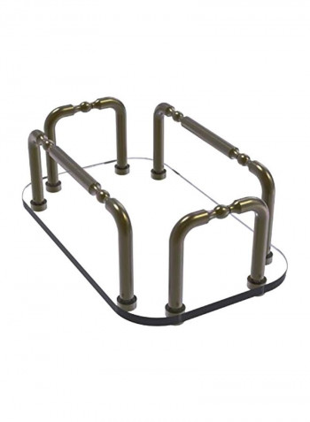 Vanity Top Guest Towel Holder Clear/Brass