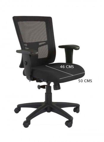 Isu Low Back Mesh Chair Black 50x46centimeter