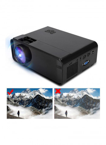 W13 LED Projector Support 1080P W13-B1 Black