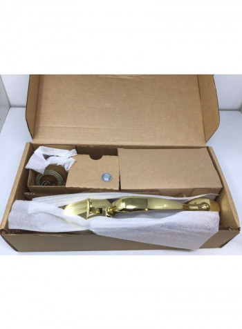 Plymouth Exterior Handleset with Deadbolt Gold 4inch