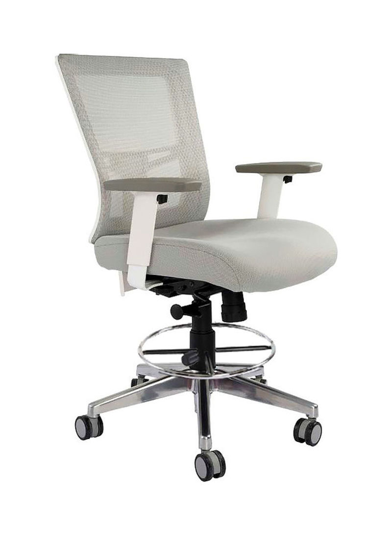 High Back Ergonomic Mesh Office Chair With Draft Kit White 25x25x45cm