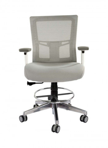 High Back Ergonomic Mesh Office Chair With Draft Kit White 25x25x45cm