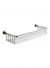 Metal Bath Basket Holder Silver 1.5x13x2.8inch