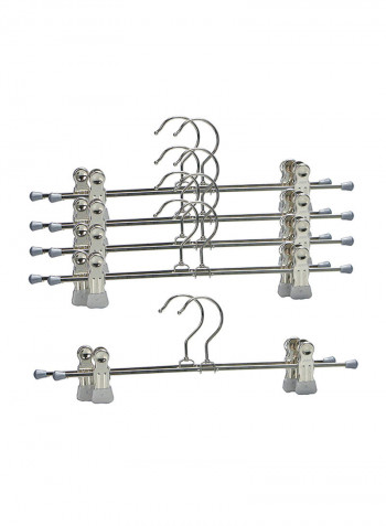 10-Piece Non Slip Space Saving Clothes Hanger Silver 12inch