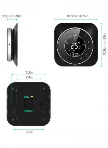 Wi-Fi Smart Thermostat Black