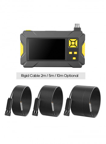 P40 Portable Handheld Industrial Endoscope Borescope Inspection Camera IP67 Waterproof 5.5mm Lens BuiltIn 6 Pieces Of Adjustable LEDs With 4.3 Inch High-definition 1080P Display Screen 19.5 x 18.0 x 6.6cm yellow