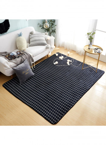 Anti-Slip Living Room Floor Mat Blue 190x190centimeter