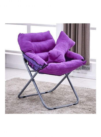 Single Sofa Chair with Pillow Purple