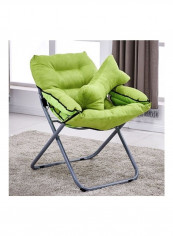 Sofa Chair with Pillow Green/Silver
