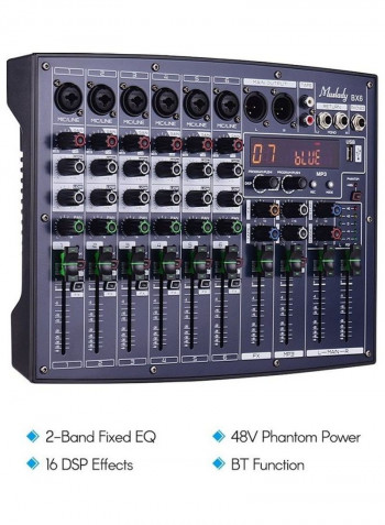 BX6 Compact 6 Channels Mixing Console With BlueTooth Connection