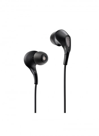 Wired In-Ear Earphones With Mic Black