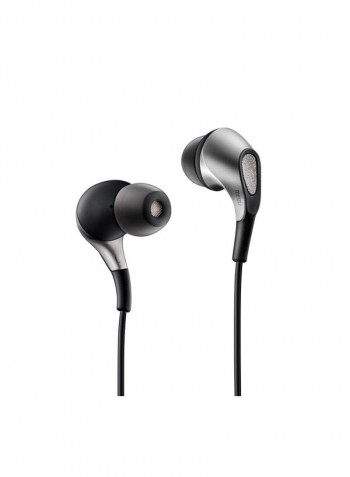 Wired In-Ear Earphones With Mic Silver